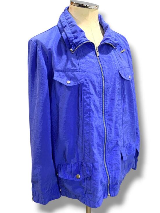 Chicos Jackets & Blazers - Size XL Zenergy by Chicos Womens Blue Zip Up Windbreaker Jacket